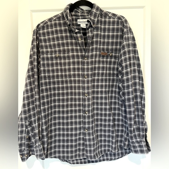 Carhartt Men's Plaid Weathered Fall 2009 Cotton Button Down / Large - Picture 1 of 10